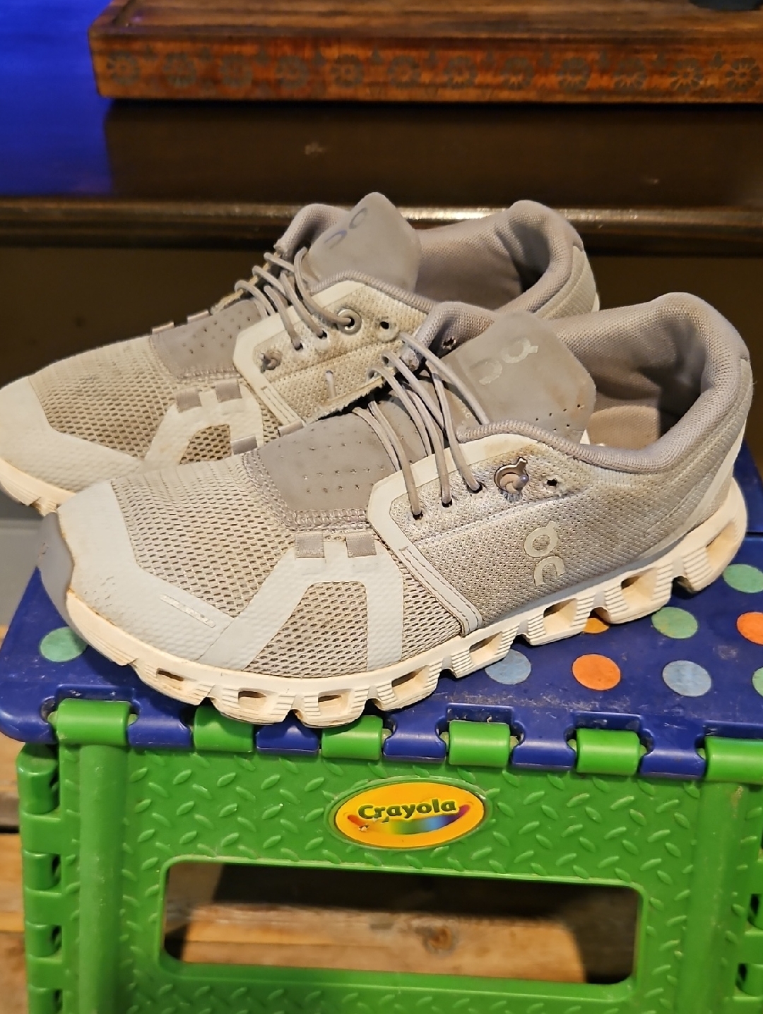 On Running Kids Light Grey Mesh Sneakers